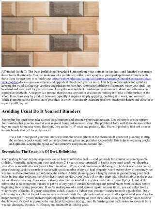 Exactly How To Redecorate A Deck, Including Cleansing And Picking A Discolor