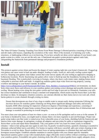 The Significance Of Gutter Cleaning: Protecting Your Home From Water Damages