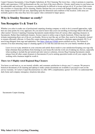 Rug Cleaning Services In Sacramento, Ca