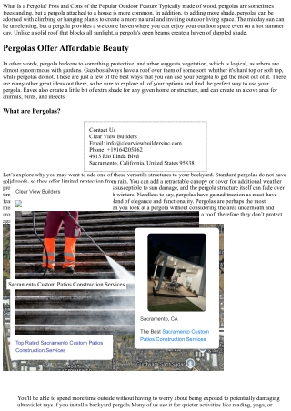 What is the Purpose of a Pergola Why are Pergolas So Popular?