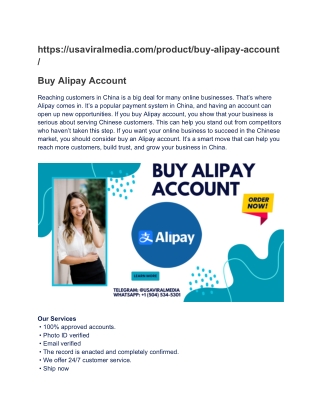 Buy Alipay Account