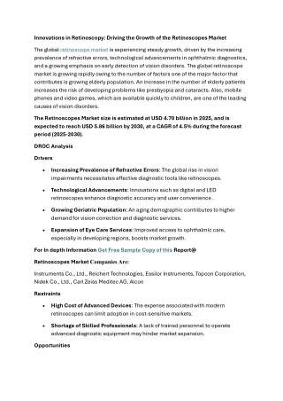 Innovations in Retinoscopy: Driving the Growth of the Retinoscopes Market