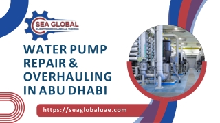 Water Pump Repair & Overhauling in Abu Dhabi