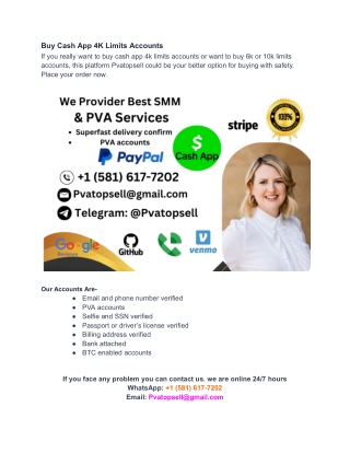Buy Cash App 4K Limits Accounts