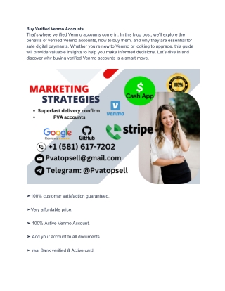 Buy Verified Venmo Accounts