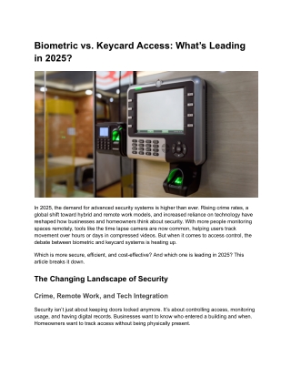Biometric vs. Keycard Access_ What’s Leading in 2025_