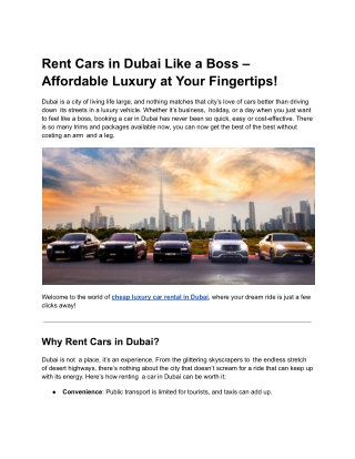 DubRent Cars in Dubai Like a Boss – Affordable Luxury at Your Fingertips!ai (2)