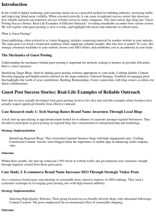 Guest Posting Success Stories: Real-Life Examples of Efficient Outreach