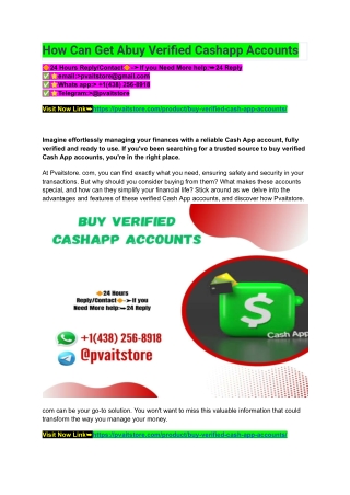 How Can Get Abuy Verified Cashapp Accounts