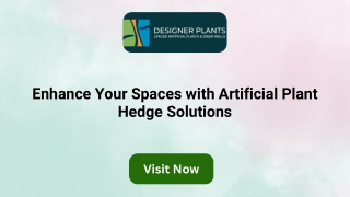 Enhance Your Spaces with Artificial Plant Hedge Solutions