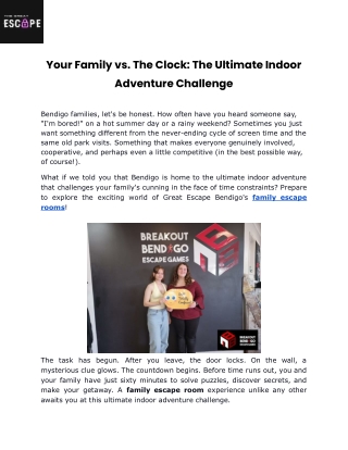 Your Family vs. The Clock_ The Ultimate Indoor Adventure Challenge