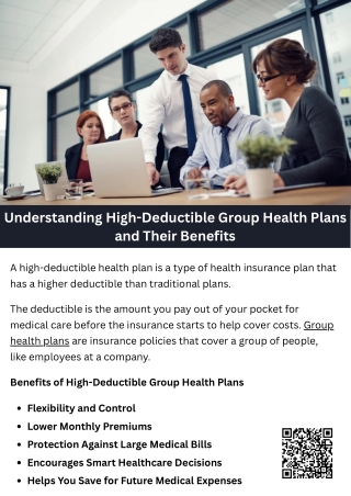 Understanding High-Deductible Group Health Plans and Their Benefits