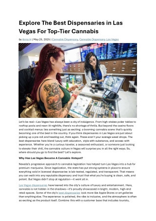 Dispensaries In Las Vegas