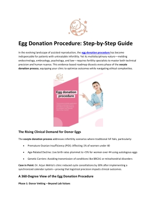 Egg Donation Procedure: Step-by-Step Guide - Best Egg Donor
