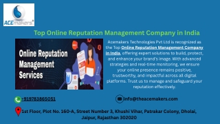 Top Online Reputation Management Company in India