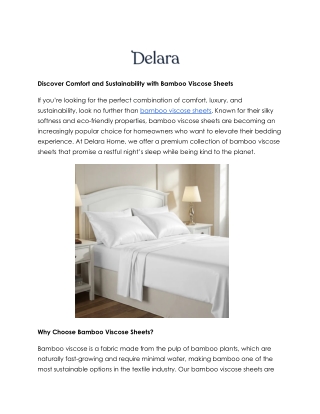 Soft and Sustainable Bamboo Viscose Sheets