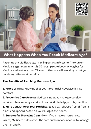 What Happens When You Reach Medicare Age?