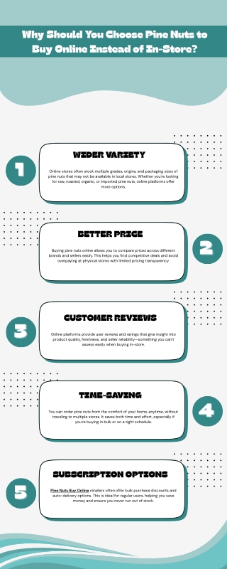 Why Should You Choose Pine Nuts to Buy Online Instead of In-Store?