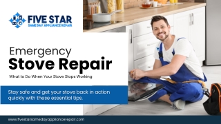 Emergency Stove Repair: What to Do When It Stops Working