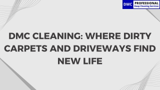 DMC Cleaning Where Dirty Carpets and Driveways Find New Life