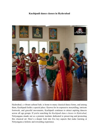 Kuchipudi dance classes in Hyderabad _ Nrityangana