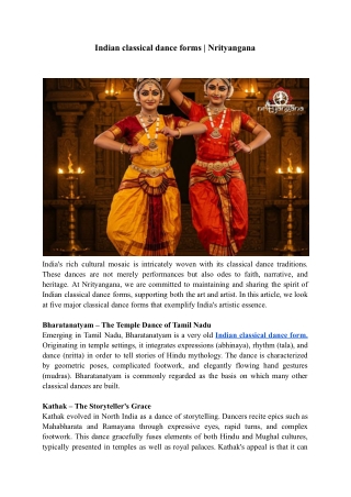 Indian classical dance forms _ Nrityangana