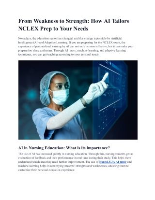 AI-Powered NCLEX: Adapting to Your Strengths