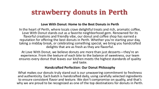strawberry donuts in Perth