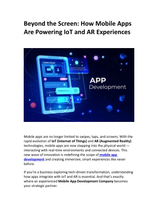 Leading Mobile App Development Company for Seamless Solutions