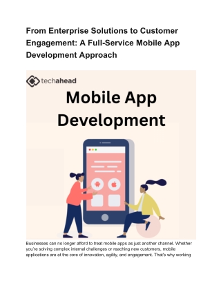 Mobile App Development Services that Drive Growth