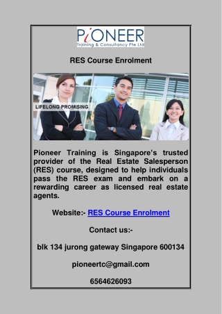 RES Course Enrolment