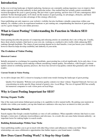 What is Guest Posting? Understanding Its Role in Modern SEO Strategies