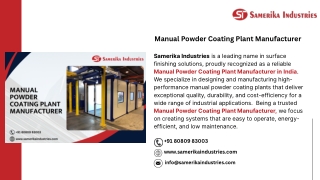 Manual Powder Coating Plant Manufacturer