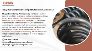 Heavy Duty Compression Spring Manufacturer in Ahmedabad