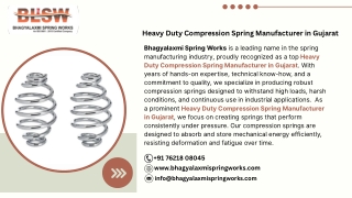 Heavy Duty Compression Spring Manufacturer in Gujarat