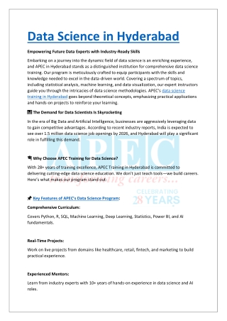 Data Science in Hyderabad