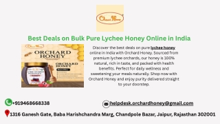 Best Deals on Bulk Pure Lychee Honey Online in India