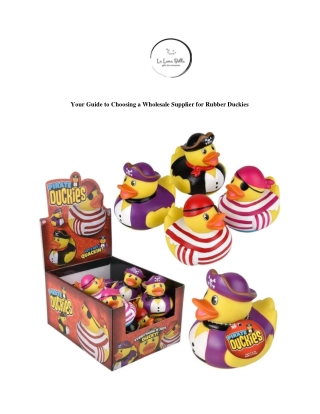 Your Guide to Choosing a Wholesale Supplier for Rubber Duckies