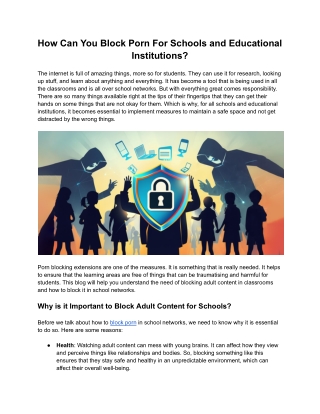 How Can You Block Porn For Schools and Educational Institutions?