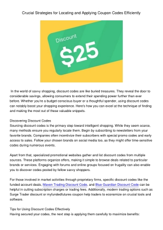 CrucialStrategiesforLocatingandApplyingCouponCodesEfficiently
