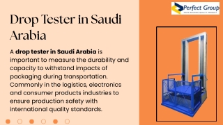 Drop Tester in Saudi Arabia