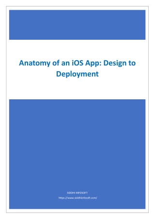 Anatomy of an iOS App Design to Deployment