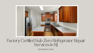 Factory Certified Sub-Zero Refrigerator Repair Services in NJ  FridgeFix