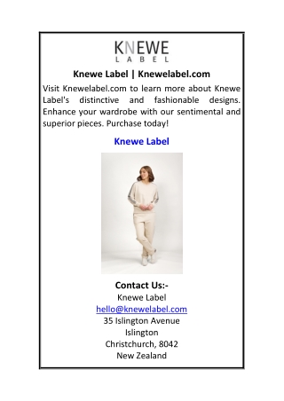 Knewe Label  Knewelabel.com