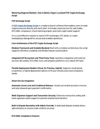 Mastering Regional Markets_ How to Build a Hyper-Localized P2P Crypto Exchange Script