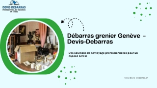 Débarras grenier Genève  - Devis-Debarras