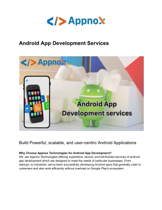 Android App Development Services