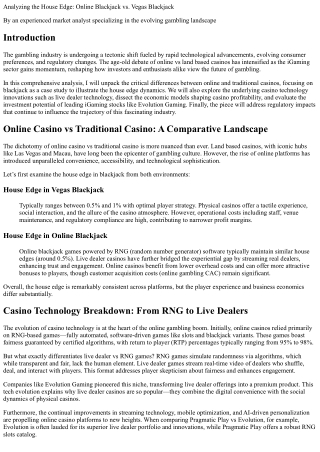 Analyzing the House Edge: Online Blackjack vs. Vegas Blackjack