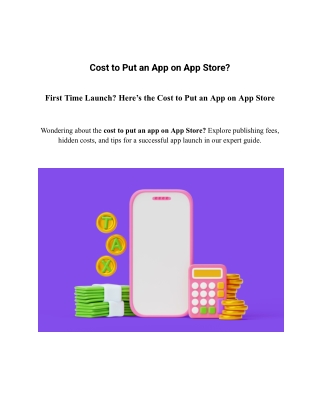 First Time Launch? Here’s the Cost to Put an App on App Store