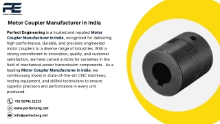 Motor Coupler Manufacturer in India